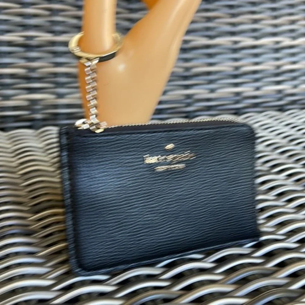 Kate Spade Darcy Medium L-Zip Card Holder Black - Picture 6 of 16